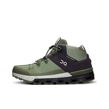 On Slip Resistant Mid Top Outdoor Shoes Men's Black Gray