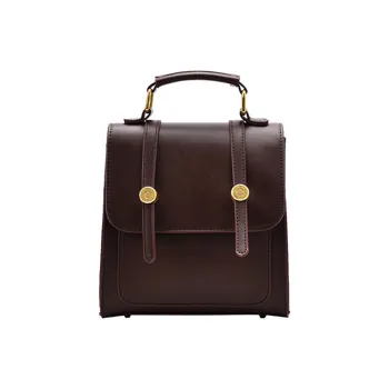 Carksky PU Carry Backpack Women's Black/Coffee