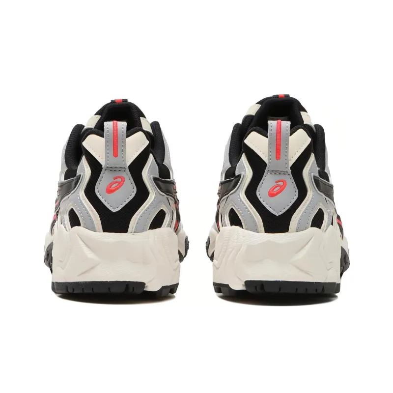 Asics GEL NANDI LT Cushioning, Abrasion Resistant, Height Increasing Low Top Chunky Sneakers Unisex Black White Gray-4