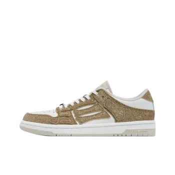 AMIRI Shimmer Skel Low-Top Skateboard Shoes Women's Gold