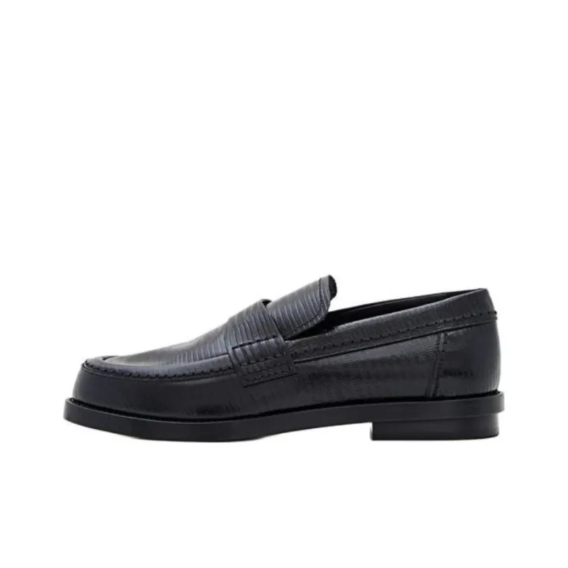 Alexander McQueen Embossed Slip On Loafers-0