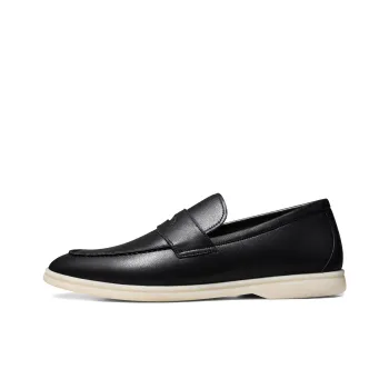 THOM WILLS British Business Versatile Calfskin Slip on Casual Shoes Men's Black