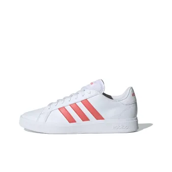 Adidas Neo GRAND COURT TD Lifestyle Anti-Slip Wear-Resistant Low-Top Skateboard Shoes Unisex White Red
