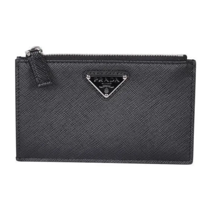 PRADA Saffiano Leather Wallet Men's Black-0