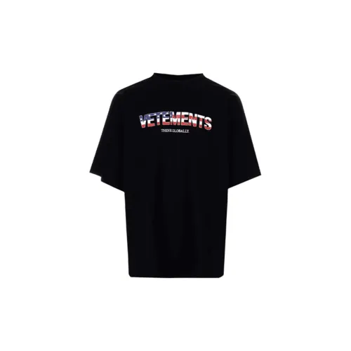 Vetements T-Shirts Men Black