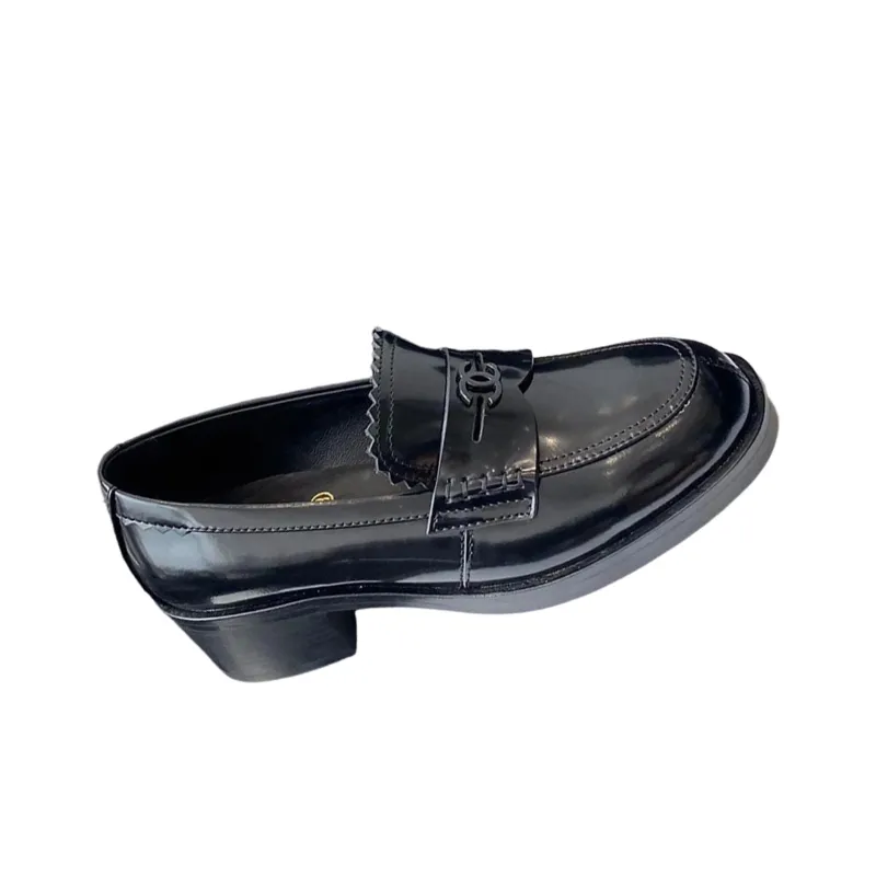 CHANEL Loafers 5cm Women's Black-2