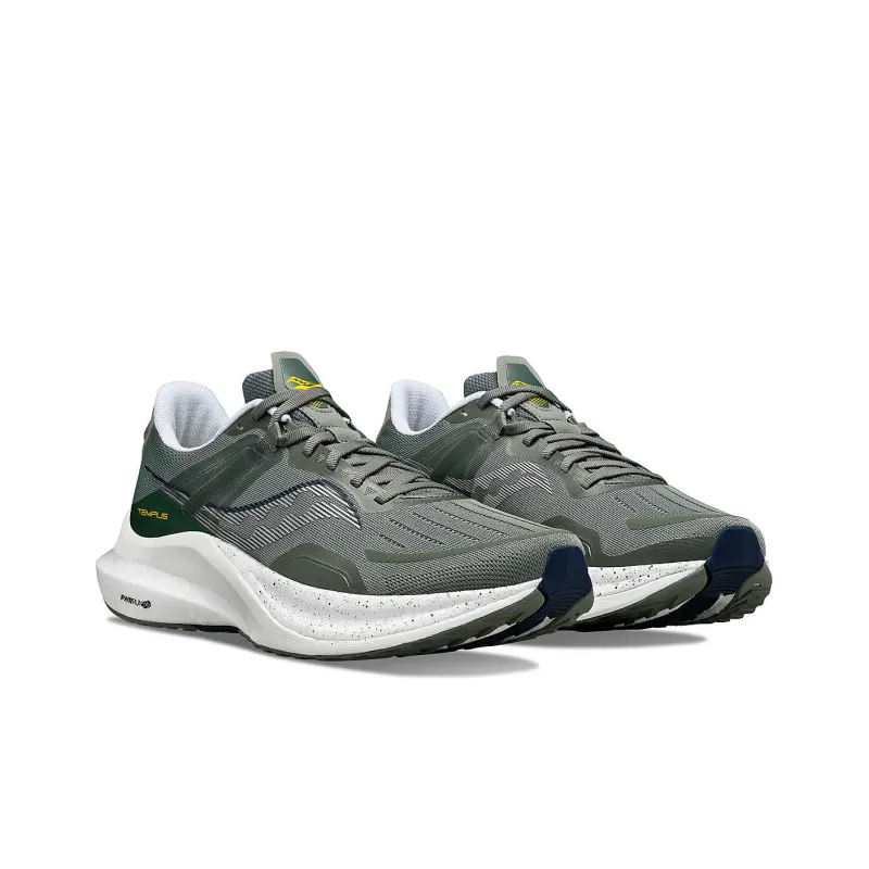 Saucony Tempus Cushioning, Slip Resistant, And Breathable Low Top Training Running Shoes Men's Gray-2