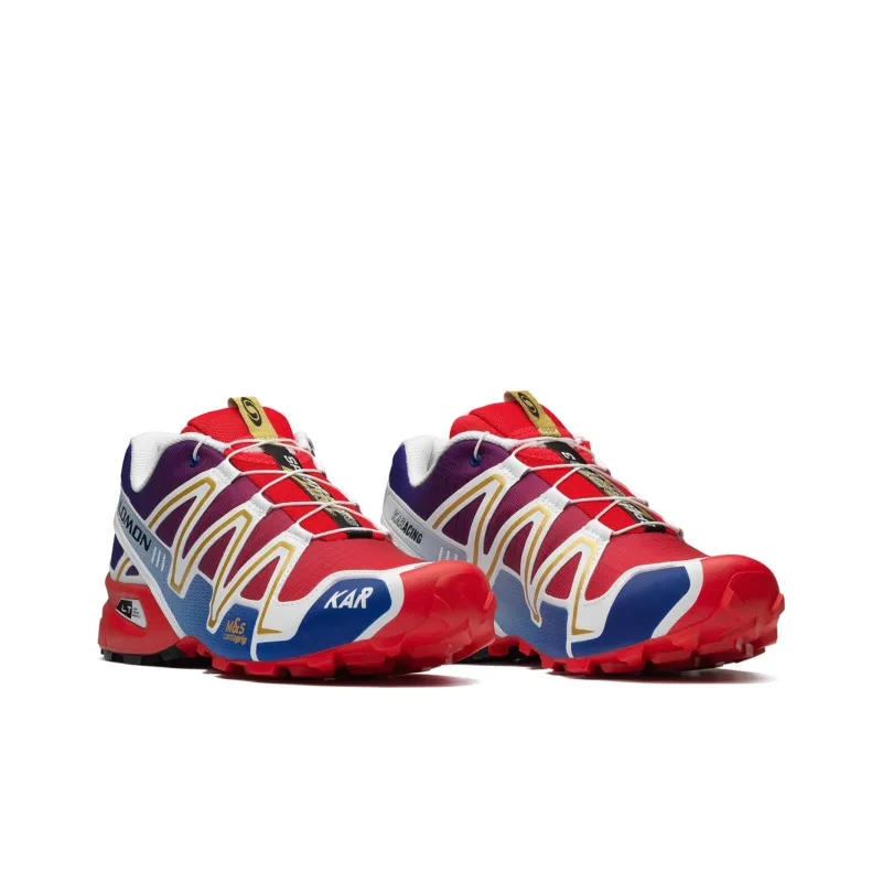 KAR L'Art De L'Automobile x SALOMON Speedcross 3 Anti-Slip Wear-Resistant Low-Top Outdoor Shoes Unisex Red Blue-2