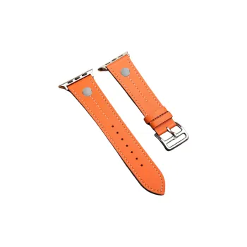 Mr. Strap Apple Compatibility Watch Band Artificial Leather Material