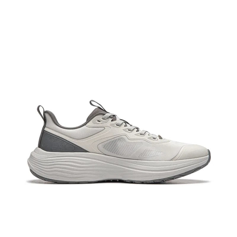 LiNing Soft Lite Wear resistant Lightweight Breathable And Non slip. Low Top Casual Shoes Men's Light Smoke Gray-1