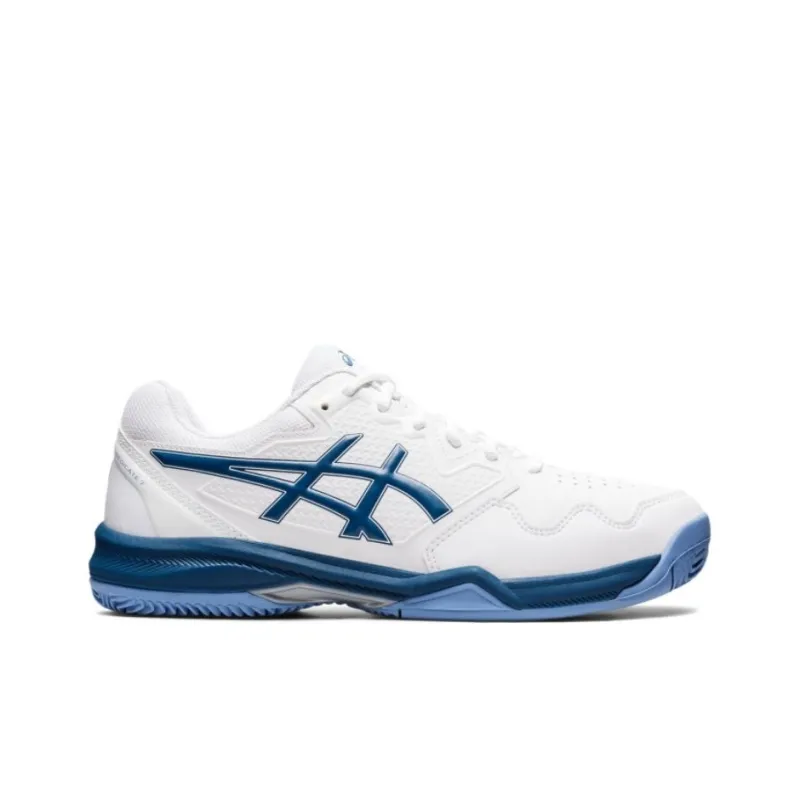 Asics Gel Dedicate 7 Clay Low Top Tennis Shoes Men's White Blue-1