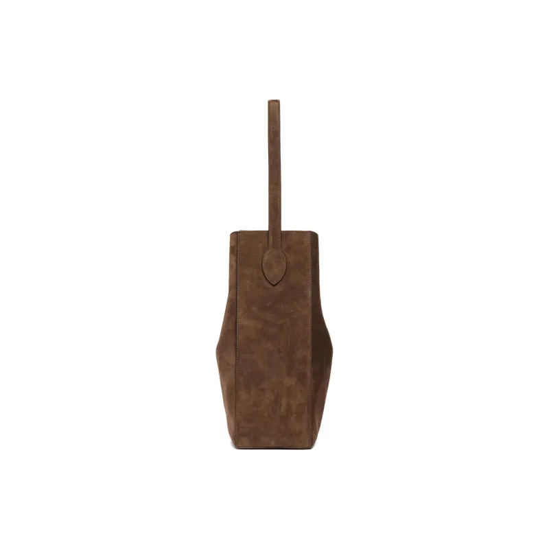 KHAITE Suede Leather One Shoulder Handbags Women's Brown-2
