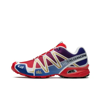 SALOMON Speedcross 3 Anti Slip Wear Resistant Low Top Outdoor Shoes Unisex Red Blue