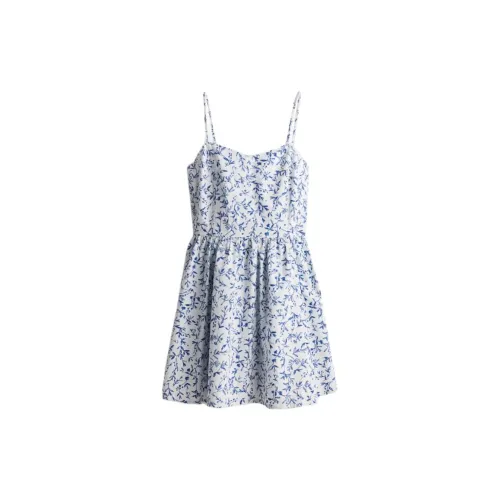 H&M Slip Dresses Women's White/Blue Floral