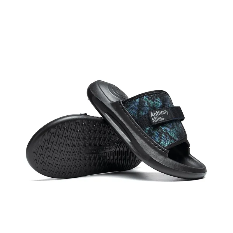 Anthony Miles Rubber Sole Slip Resistant Slide Slippers Men's Blue-6