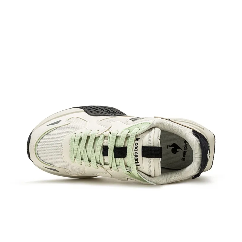 Le Coq Sportif Anti Slip Wear Resistant Low Top Casual Shoes Unisex White Green-1