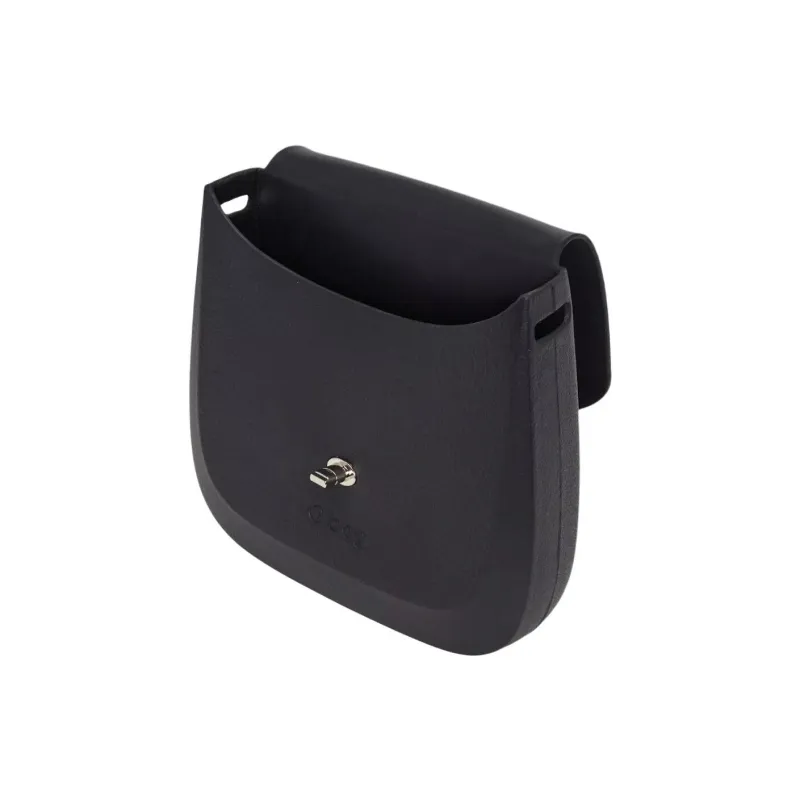 O Bag Thermoplastic Compound One Shoulder Crossbody Clutches Women's Black-2