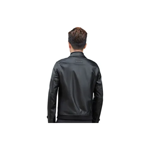 FORTEI Leather Jacket Men's Black