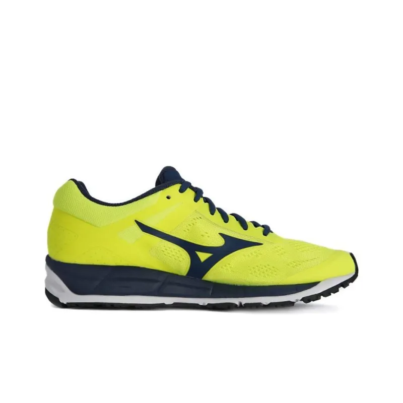 Mizuno Cushioned Wear-Resistant Slip-Resistant Low-Top Running Shoes Men's Yellow Navy-1