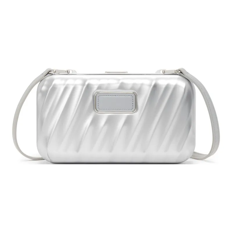 TUMI Aluminum Handheld Crossbody Bag Women's Silver-2