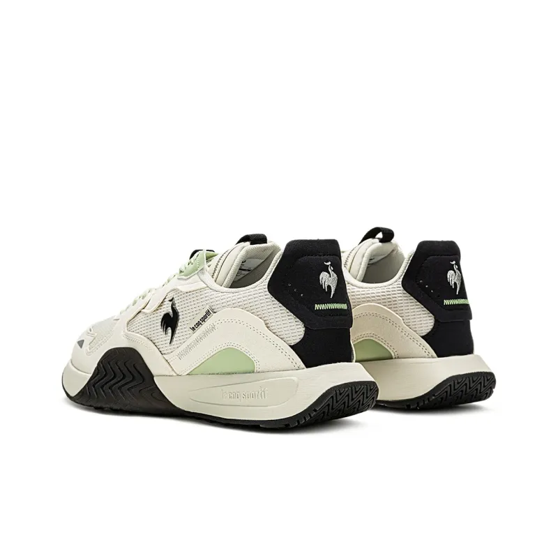 Le Coq Sportif Anti Slip Wear Resistant Low Top Casual Shoes Unisex White Green-5