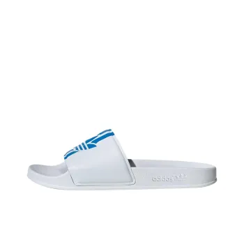 Adidas Originals Adilette Slides Cloud White Bright Blue