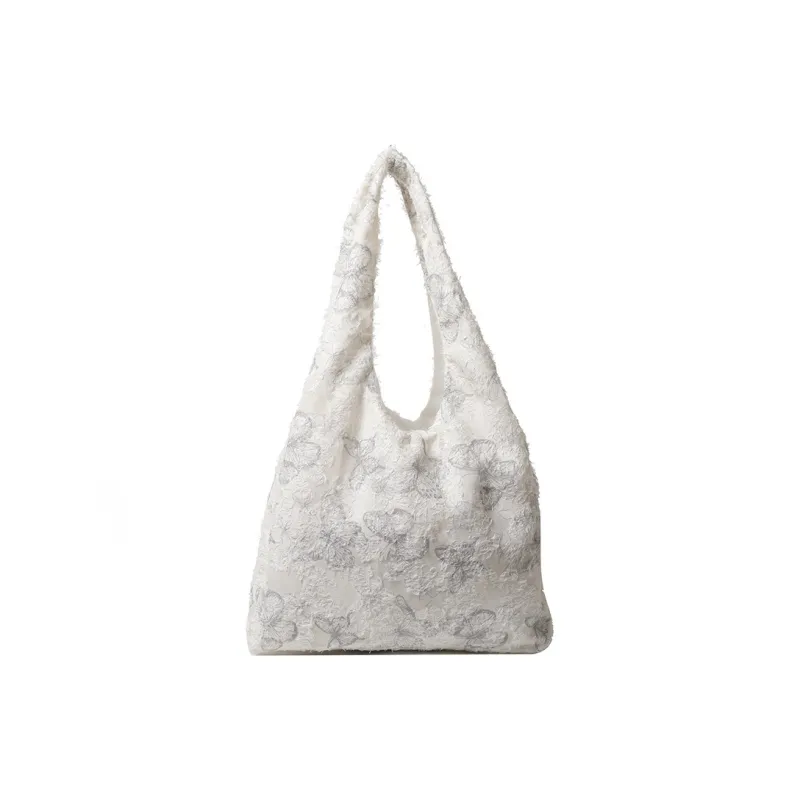 CORE BIRD Fabric Shoulder Bag Women's Ecru/Gray/Pink/Black-8