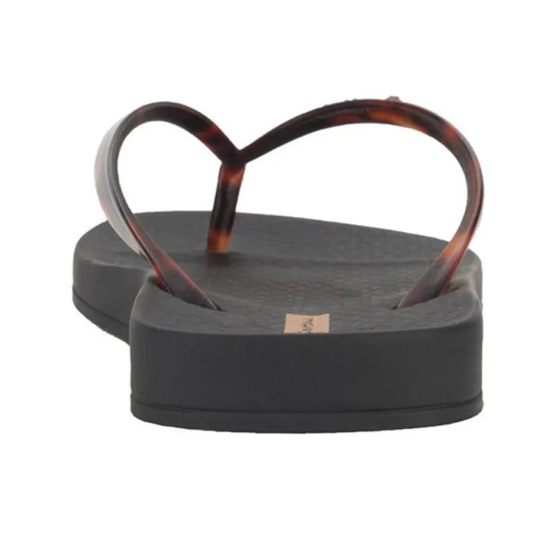 Ipanema Slip Resistant Flip Flops Women's Black Brown-5
