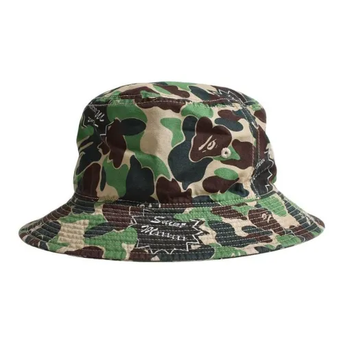 SAINT Mxxxxxx X A BATHING APE Cotton Bucket Hat