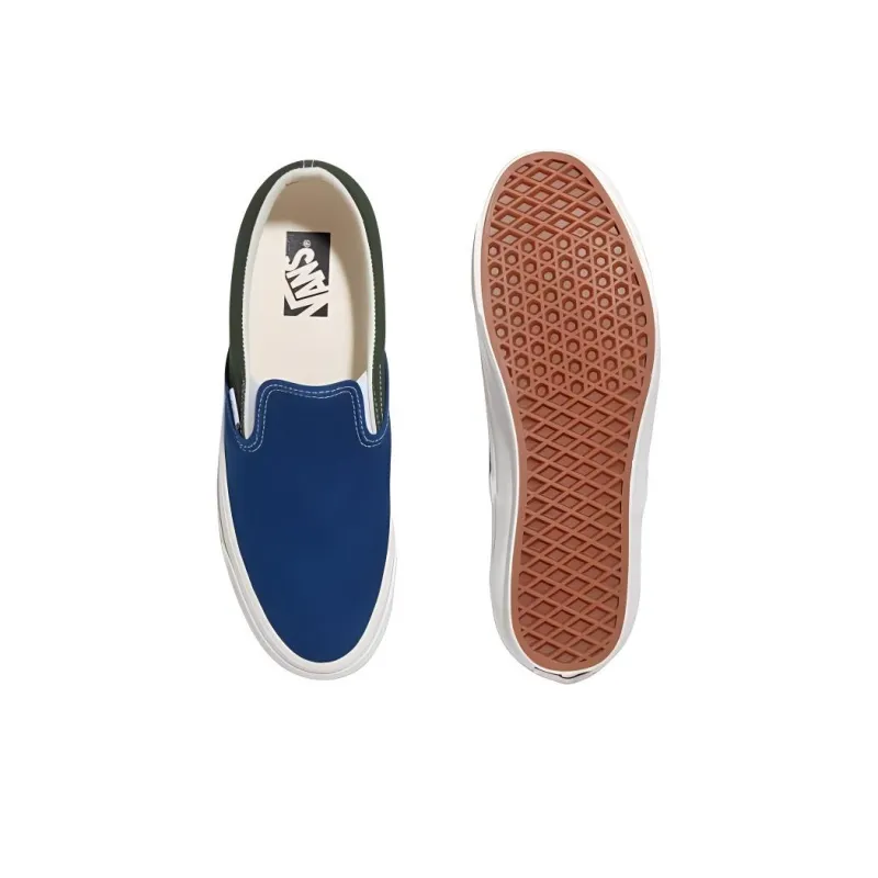 Vans Slip on Premium BMX Reissue 98 Anti Slip Wear Resistant Low Top Skateboard Shoes Unisex Blue Black-4