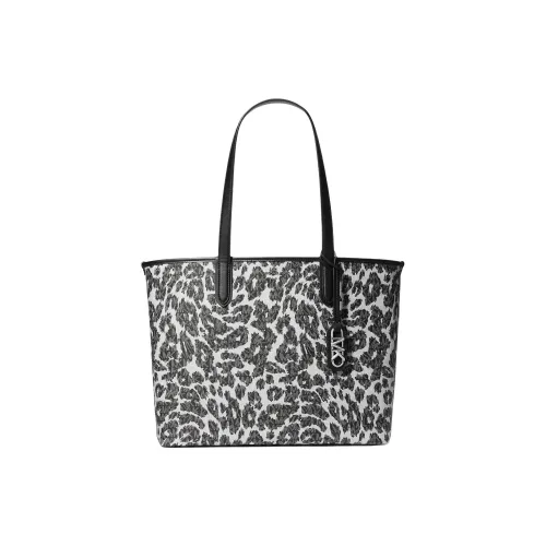 MICHAEL KORS Eliza Series Canvas Tote Bag, Shopping Bag, Shoulder Bag, Handbag Extra Large Women's Black