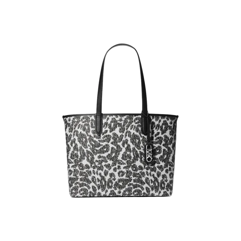 MICHAEL KORS Eliza Series Canvas Tote Bag, Shopping Bag, Shoulder Bag, Handbag Extra Large Women's Black-0