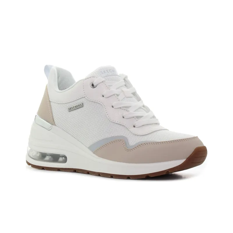 Skechers Million Air - Air-Ess Cushioning Anti-Slip And Wear-Resistant Low-Top Casual Shoes Women's White-2