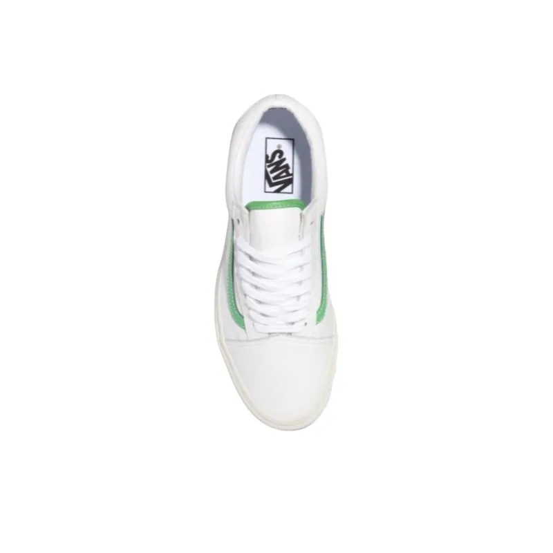 Vans Old Skool 'White Green Leather'-3