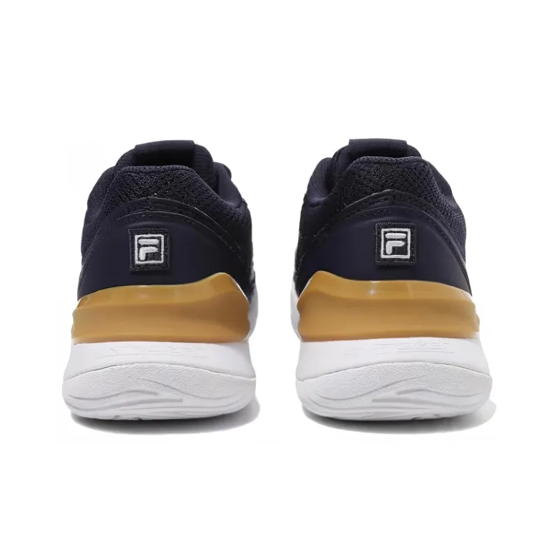 FILA Durable Breathable Low Top Tennis Shoes Unisex Black White-4