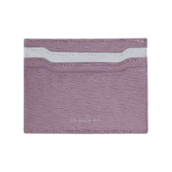 SENREVE Leather Card Holder Women's Purple Lilac With Silver