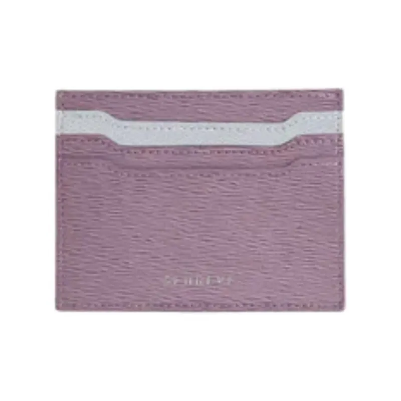 SENREVE Leather Card Holder Women's Purple Lilac With Silver-0