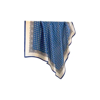 Hang Silk Road Mulberry Silk Silk Scarves Women's Blue
