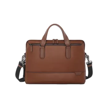 TUMI Leather Laptop Bag Men's Conyac Brandy Color