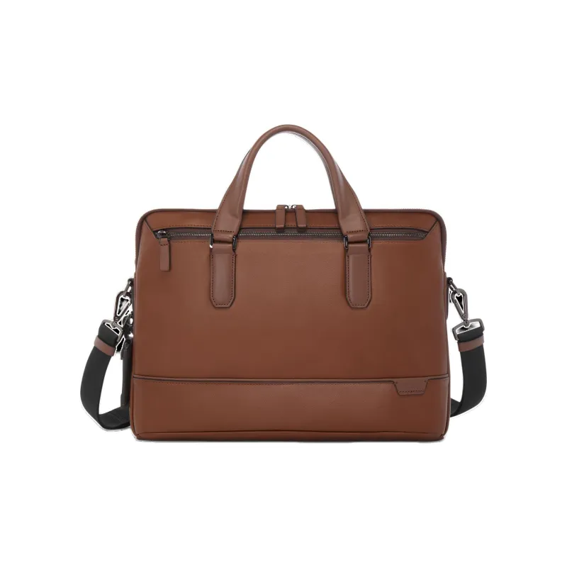 TUMI Leather Laptop Bag Men's Conyac Brandy Color-0