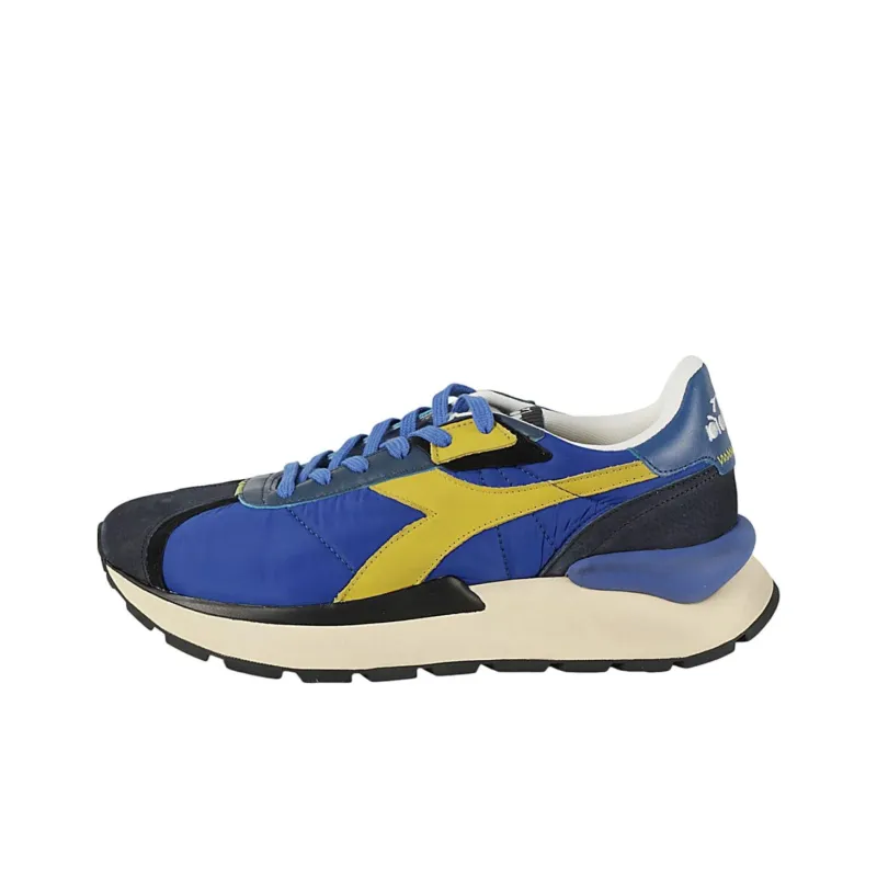Diadora Heritage Anti-Slip Wear-Resistant Low-Top Casual Running Shoes Men's Blue Black White-0