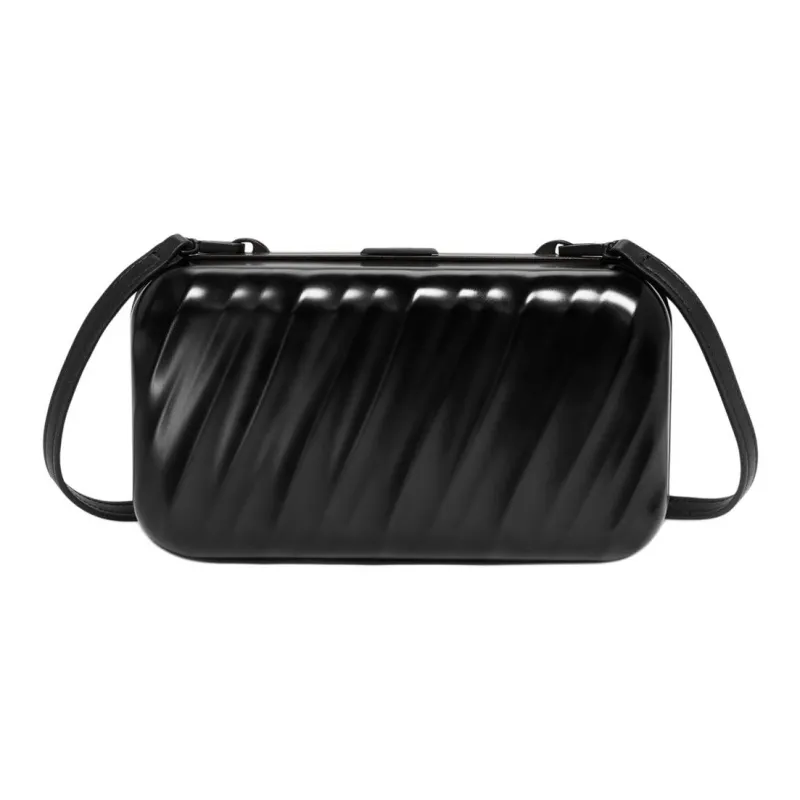 TUMI Aluminum Handheld Crossbody Bag Women's Matte Black-2