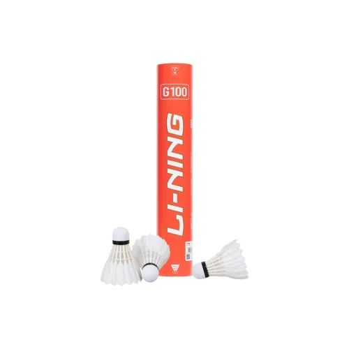 LiNing G100 Goose Feather Shuttlecock 12 Pack Goose Feather Middle Board Duck Feather Outdoor Indoor Shuttlecocks
