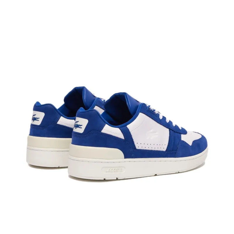 LACOSTE T-clip Low-Top Skateboard Shoes Men's White Blue-2