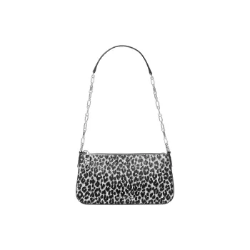 MICHAEL KORS Cow Leather Handheld Handbag, Shoulder Bag Medium Size Women's Black