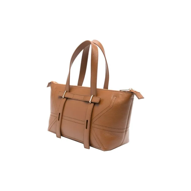 Furla Polyurethane Tote Bag Shopping Bag Shoulder Bag Handbag Medium Size Women's Brandy Brown-1