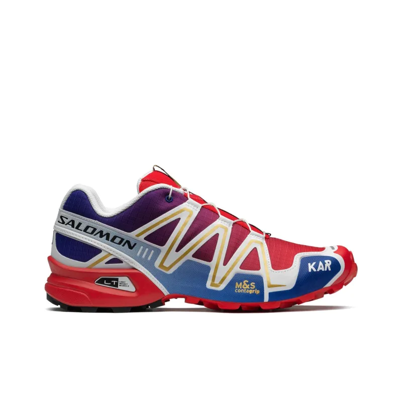 KAR L'Art De L'Automobile x SALOMON Speedcross 3 Anti-Slip Wear-Resistant Low-Top Outdoor Shoes Unisex Red Blue-1