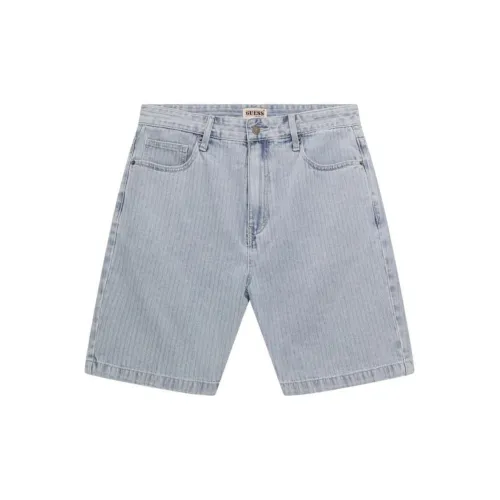 GUESS Denim Shorts Men Light Blue