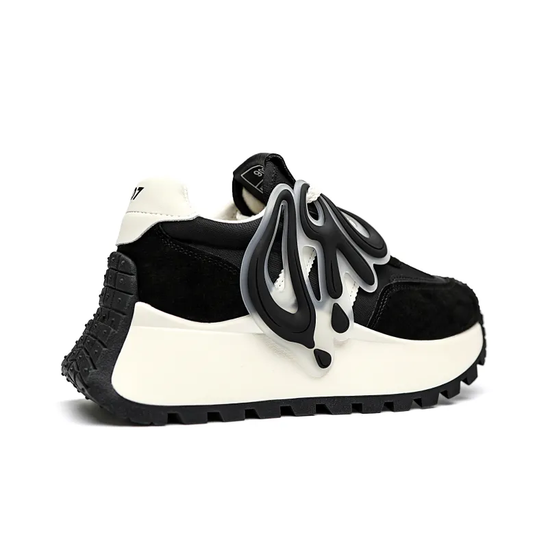 ORD Cushioning Anti Slip Wear Resistant Breathable Lightweight Height Increasing Casual Shoes Women's Black-1