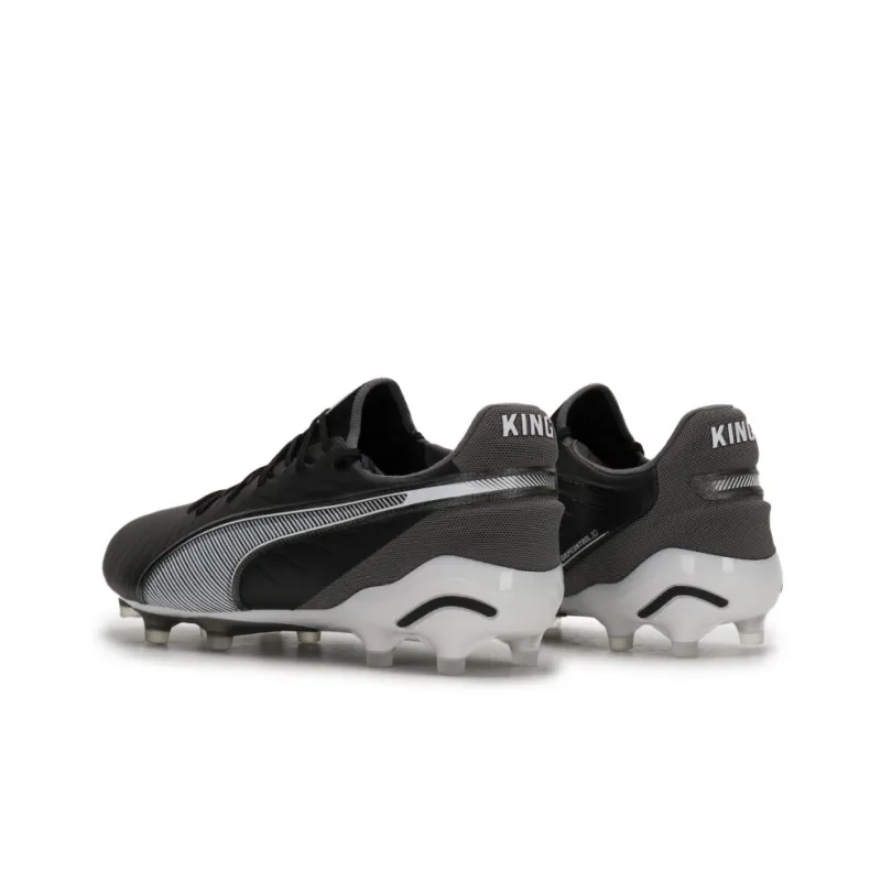 PUMA King Ultimate Anti Slip Wear Resistant Soccer Shoes Men's Black Gray White-1